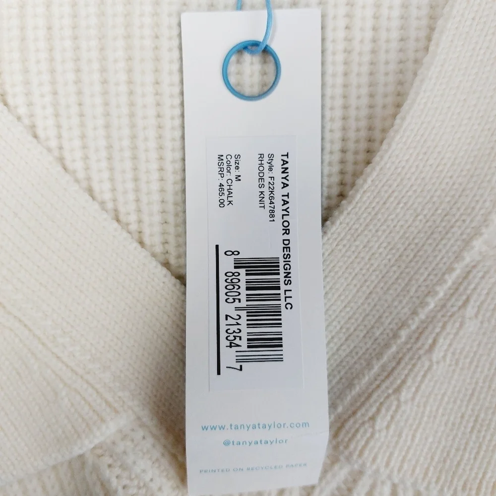 Tanya Taylor Cream V-Neck Sweater - Picture 7 of 10